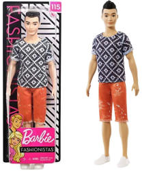 Mattel Barbie - Fashionistas - Fiú baba narancssárga nadrágban (FXL62)