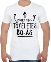 printfashion Így néz ki egy tökéletes 80-as - Férfi póló - Fehér (1443456)