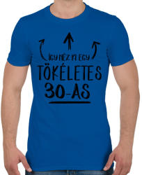 printfashion Így néz ki egy tökéletes 30-as - Férfi póló - Királykék (1444413)