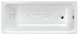 M-Acryl Eco 170x70 egyenes akril kád + láb , 180l - csak 54 cm magas