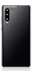 tel-szalk-010786 Huawei P30 fekete akkufedél, hátlap, hátlapi kamera lencse (tel-szalk-010786)