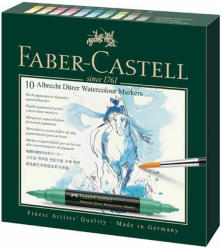 Faber Markere 2 capete acuarela FABER-CASTELL Albrecht Durer Watercolour, 10 culori/cutie, FC160310