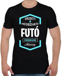 printfashion Futó prémium minőség - Férfi póló - Fekete (1469884)