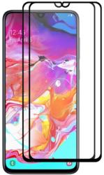  Temp-glass006281 Samsung Galaxy A70 teljes lefedettséget biztosító Karcálló, ütésálló kijelzővédő üvegfólia fekete kerettel, tempered glass, törlőkendővel (Temp-glass006281)
