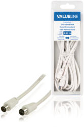 Valueline Cablu coaxial tata-mama 3m Dublu Ecranat alb VALUELINE (VLSB40000W30) - sogest