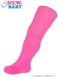 NEW BABY Gyerek jacquard harisnyanadrág New Baby sötét rózsaszín