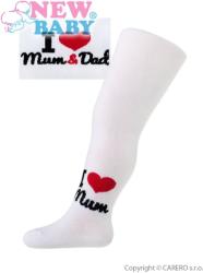 NEW BABY Pamut harisnyanadrág New Baby fehér I Love Mum and Dad - pindurka - 2 790 Ft