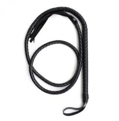  Fekete fonott ostor-180cm - diamondsexshop