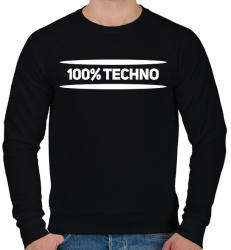 printfashion 100% techno - Férfi pulóver - Fekete (1474858)