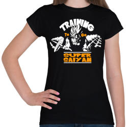 printfashion Dragon ball - Training to go Super Saiyan - Női póló - Fekete (1480100)