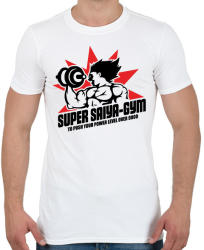 printfashion Super Saiyan Gym - Férfi póló - Fehér (1480435)