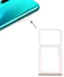tel-szalk-011199 Huawei P30 lite/Nova 4e fehér SIM kártya tálca (2 SIM kártyás telefonokhoz) (tel-szalk-011199)