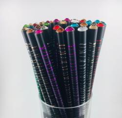  Zötzl Swarovsky kristályos ceruza, színes metál vonalas (DIS/758)