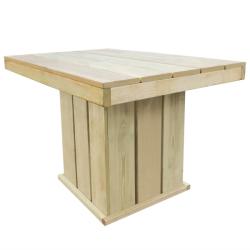 vidaXL Kültéri FSC impregnált fenyőfa étkezőasztal 110x75x74 cm (44908)