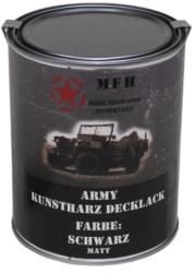 MFH Vopsea army, negru mat, 1 litru