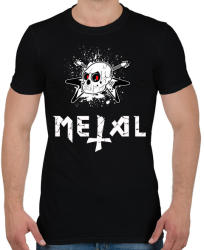 printfashion metal - Férfi póló - Fekete (1486548)