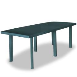 vidaXL Műanyag asztal 210x96x72 cm, zöld (43596)