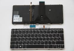 HP EliteBook Folio 1020 G1 G2 series háttérvilágítással (backlit) fekete (ezüst keret) magyar (HU) laptop/notebook billentyűzet