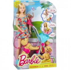 Mattel Barbie papusa cu catei si carucior CNB21 Papusa Barbie