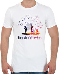 printfashion Beach Volleyball - Férfi póló - Fehér (1498966)