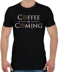 printfashion A kávé közeleg - Férfi póló - Fekete (1497821)