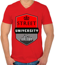 printfashion street university - Férfi V-nyakú póló - Piros (1500890)