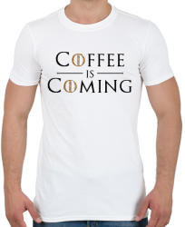 printfashion Coffee is Coming - Férfi póló - Fehér (1498011)