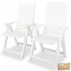 vidaXL Dönthető műanyag szék, 2db (43895)