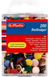 Herlitz Rajzszög, 200 db, fém, műanyag, színes (08770109) (08770109)