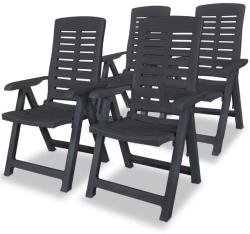 vidaXL Dönthető műanyag szék, 4db (275071)