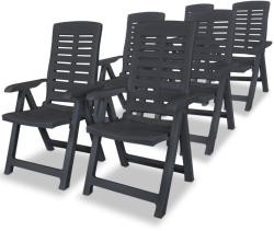 vidaXL Dönthető műanyag szék, 6db (275072)
