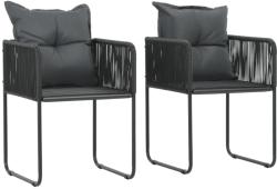 vidaXL Polyrattan szék párnával, 2db (44438)