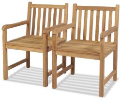 vidaXL Tömör tíkfa szék, 2db (43250)