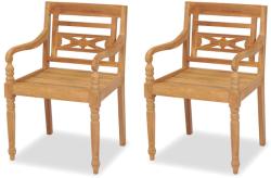 vidaXL Batavia tömör tíkfa szék, 2db (43051)