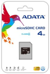 ADATA microSDHC 4GB C4 AUSDH4GCL4-R