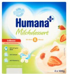 Humana Eper ízű tejdesszert 4x100g