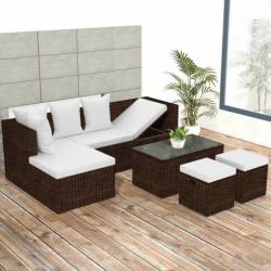 vidaXL 12 részes polyrattan pihenőszett 42585