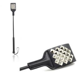  Négyszögletes fémmel kirakott lovagló pálca - diamondsexshop