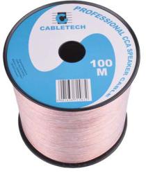 Cabletech Cablu difuzor CCA 2x0.50mm transparent 1m Cabletech KAB0354 (KAB0354) - sogest