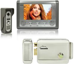 SilverCloud Kit interfon video SILVERCLOUD House 715 cu ecran LCD de 7 inch si Yala electromagnetica SILVERCLOUD YR300 (PNI-SC715YR300)