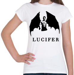 printfashion LUCIFER SZÁRNYAKKAL - Női póló - Fehér (1512000)
