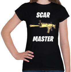 printfashion SCAR Master - Fortnite (Fehér) - Női póló - Fekete (1510282)