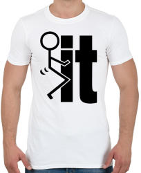 printfashion Fck it 2 - Férfi póló - Fehér (1513291)