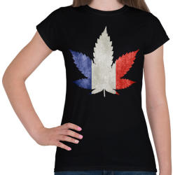 printfashion france ganja - Női póló - Fekete (1508754)