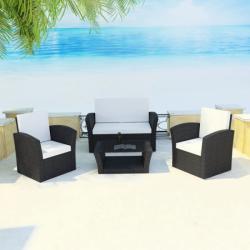 vidaXL 10 részes polyrattan kanapészett 42642