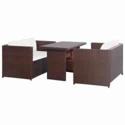 vidaXL 11 részes polyrattan ülőgarnitúra 43914