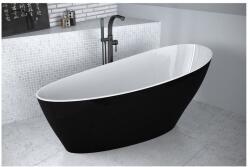 Besco Cada freestanding Besco Keya alb-negru 165x75 cm (#WMD-165-KBW)