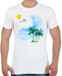 printfashion NYÁRI KÉP - Férfi póló - Fehér (1515010)