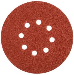 GRAPHITE Discuri abrazive pentru metal/lemn, K80, 150mm, 8 gauri, 3 buc. , GRAPHITE (55H804)