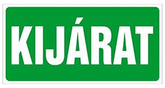  Menekülési út - kijárat tábla, utánvilágítós (30x10 cm) - anrodiszlec